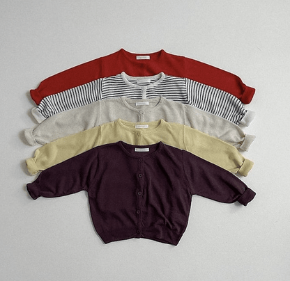 Toddler SS26 Summer Linen Blend Cardigan (10m-4y) - 3 Colors kids outfit