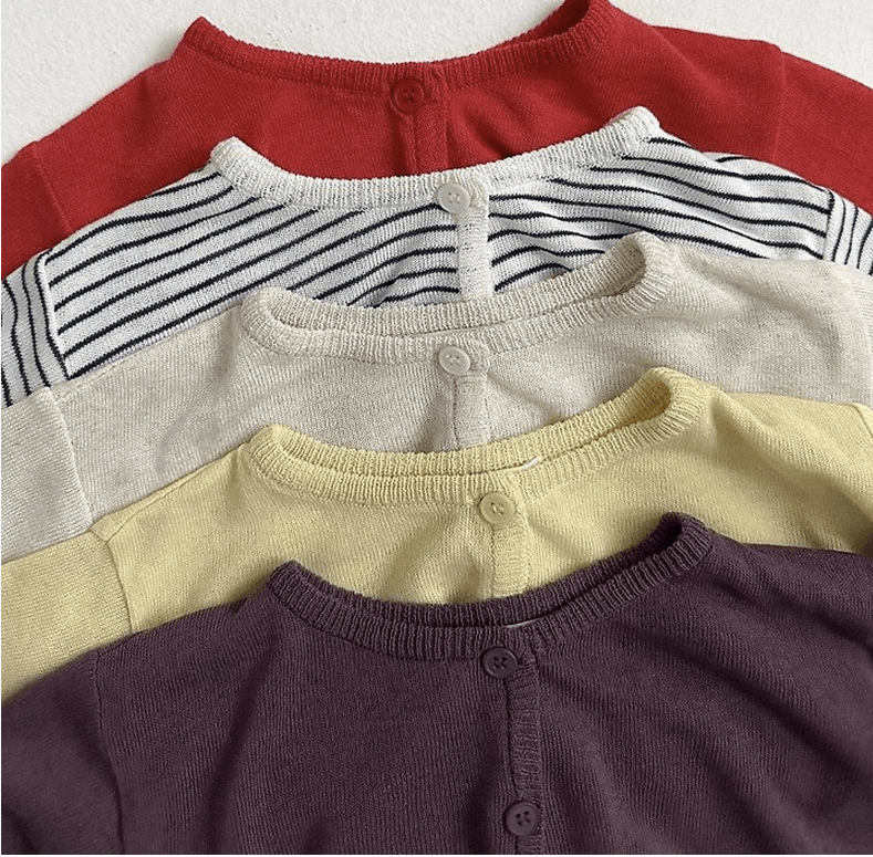Toddler SS26 Summer Linen Blend Cardigan (10m-4y) - 3 Colors kids outfit