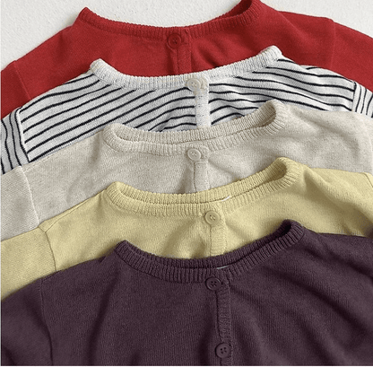 Toddler SS26 Summer Linen Blend Cardigan (10m-4y) - 3 Colors kids outfit