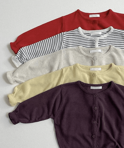 Toddler SS26 Summer Linen Blend Cardigan (10m-4y) - 3 Colors kids outfit
