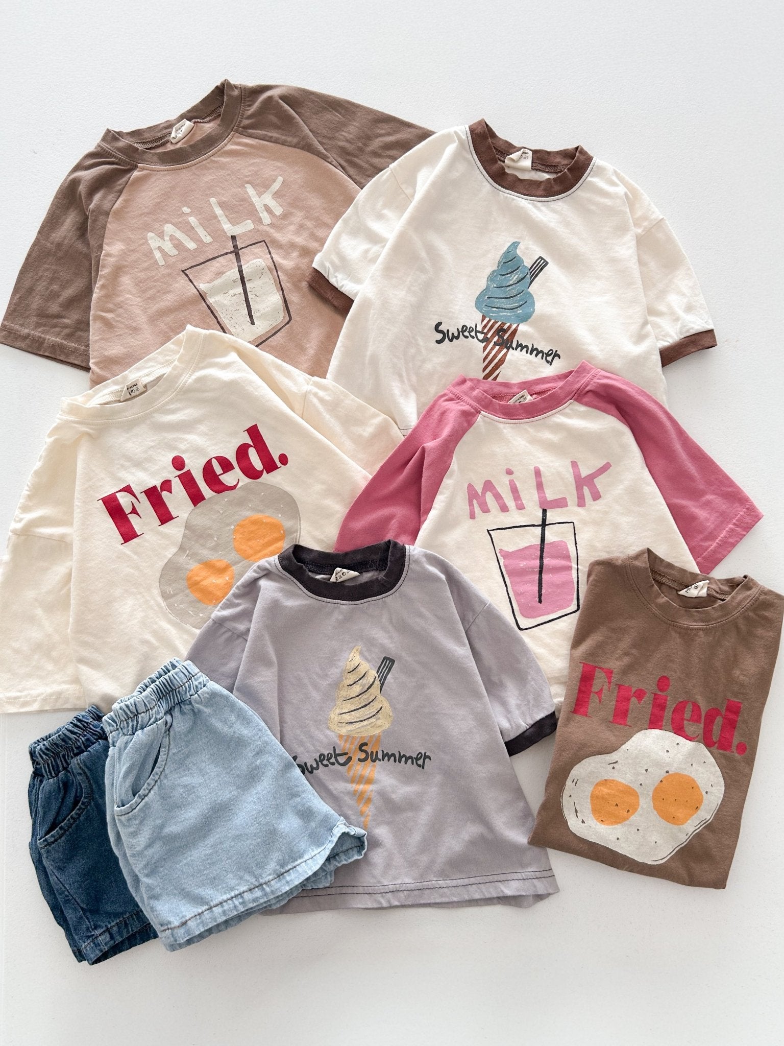 Toddler SS26 Sweet Summer Ice Cream Short Sleeve Top (1 - 7y) - 2 Colors - AT NOON STORE