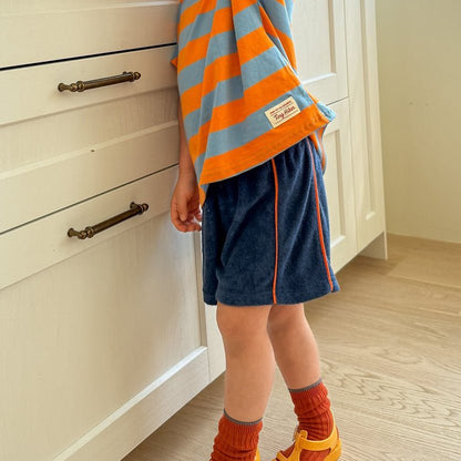 Toddler SS26 Terry Cloth Piping Detail Shorts (2 - 8y) - 3 Colors - AT NOON STORE