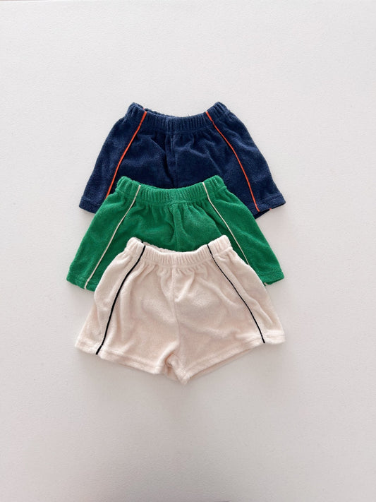 Toddler SS26 Terry Cloth Piping Detail Shorts (2 - 8y) - 3 Colors - AT NOON STORE