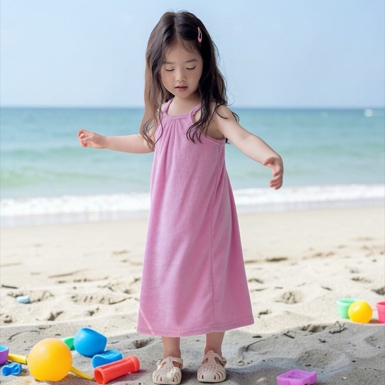 Toddler SS26 Terry Cloth Sleeveless Dress (1 - 7y) - 3 Colors - AT NOON STORE