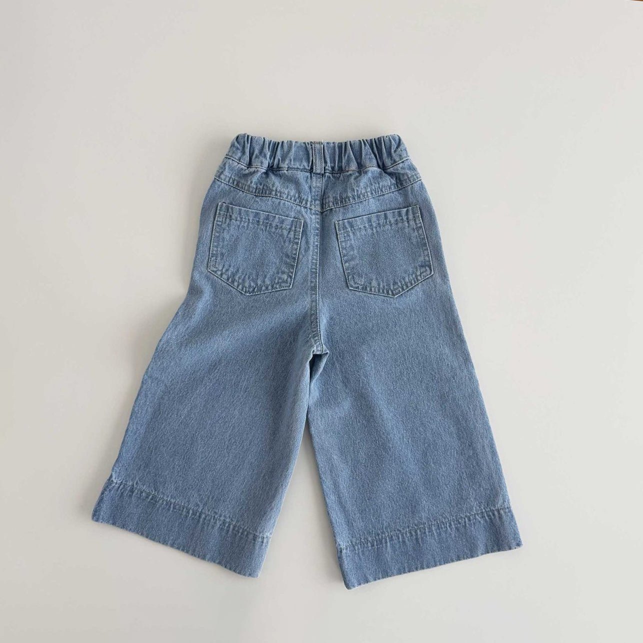 Toddler SS26 Wide Denim Pants (1 - 6y) - Denim - AT NOON STORE