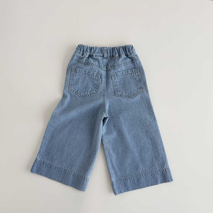 Toddler SS26 Wide Denim Pants (1 - 6y) - Denim - AT NOON STORE
