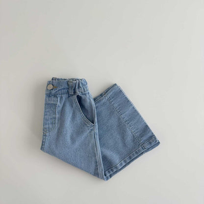 Toddler SS26 Wide Denim Pants (1 - 6y) - Denim - AT NOON STORE