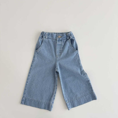 Toddler SS26 Wide Denim Pants (1 - 6y) - Denim - AT NOON STORE