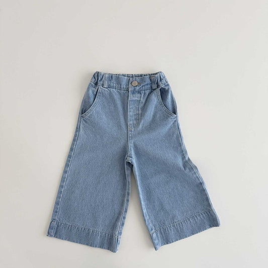 Toddler SS26 Wide Denim Pants (1 - 6y) - Denim - AT NOON STORE