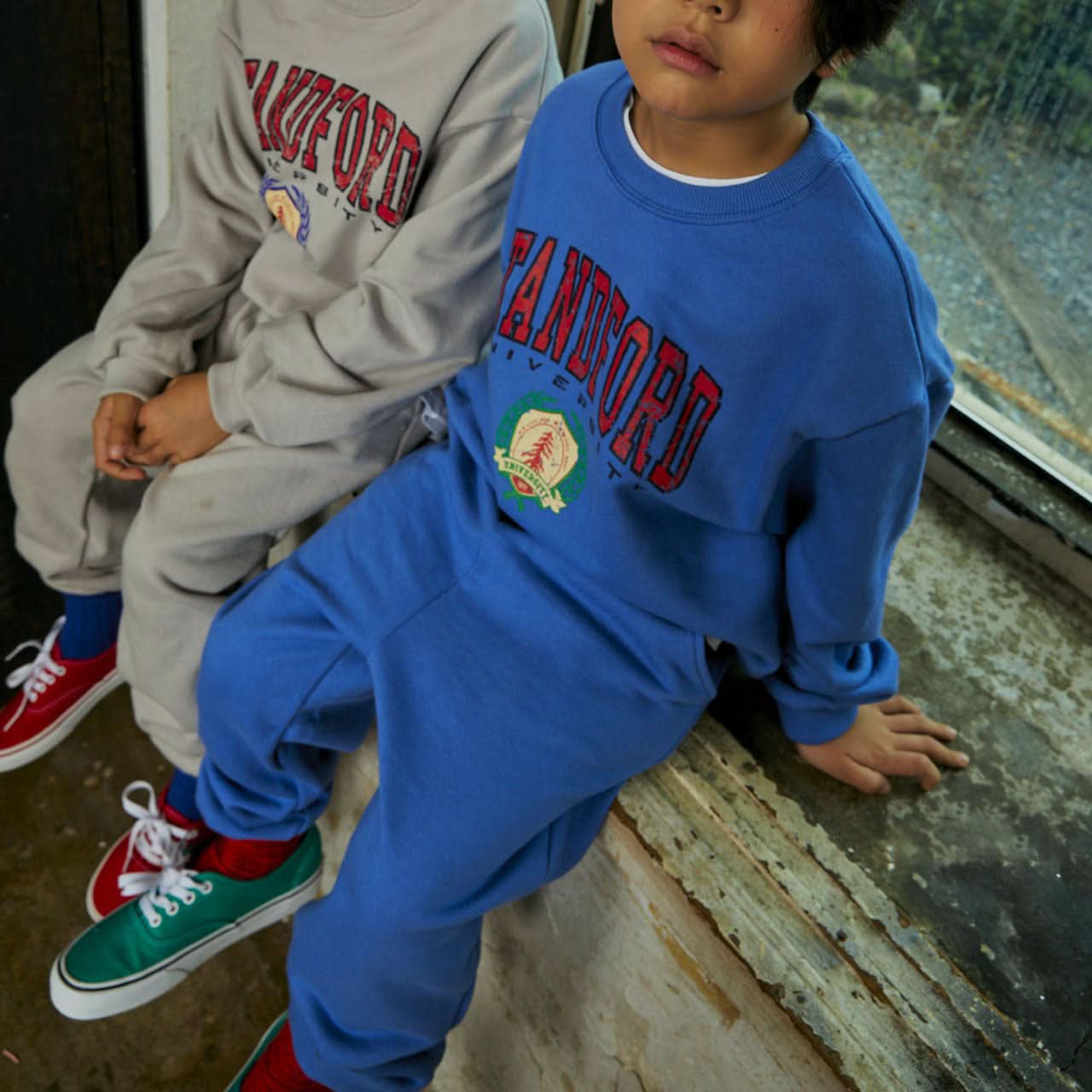 Toddler 'STANDFORD' Sweatshirt and Jogger Pants Set (3 - 8y) - 2 Colors kids outfit