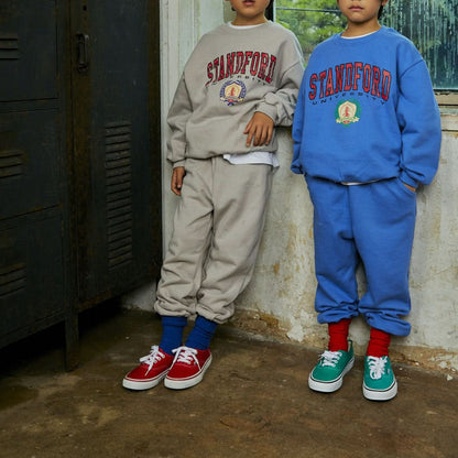 Toddler 'STANDFORD' Sweatshirt and Jogger Pants Set (3 - 8y) - 2 Colors kids outfit