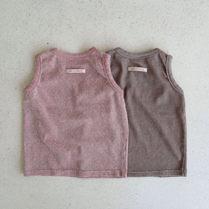 Toddler Stella Sleeveless Ribbed Top (15m - 7y) - 2 Colors kids outfit