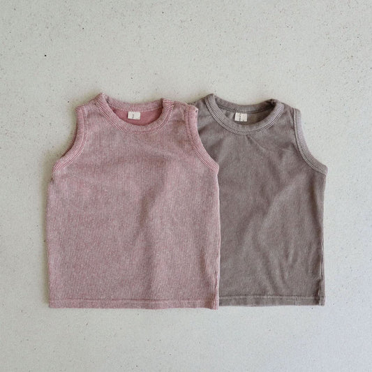 Toddler Stella Sleeveless Ribbed Top (15m - 7y) - 2 Colors kids outfit
