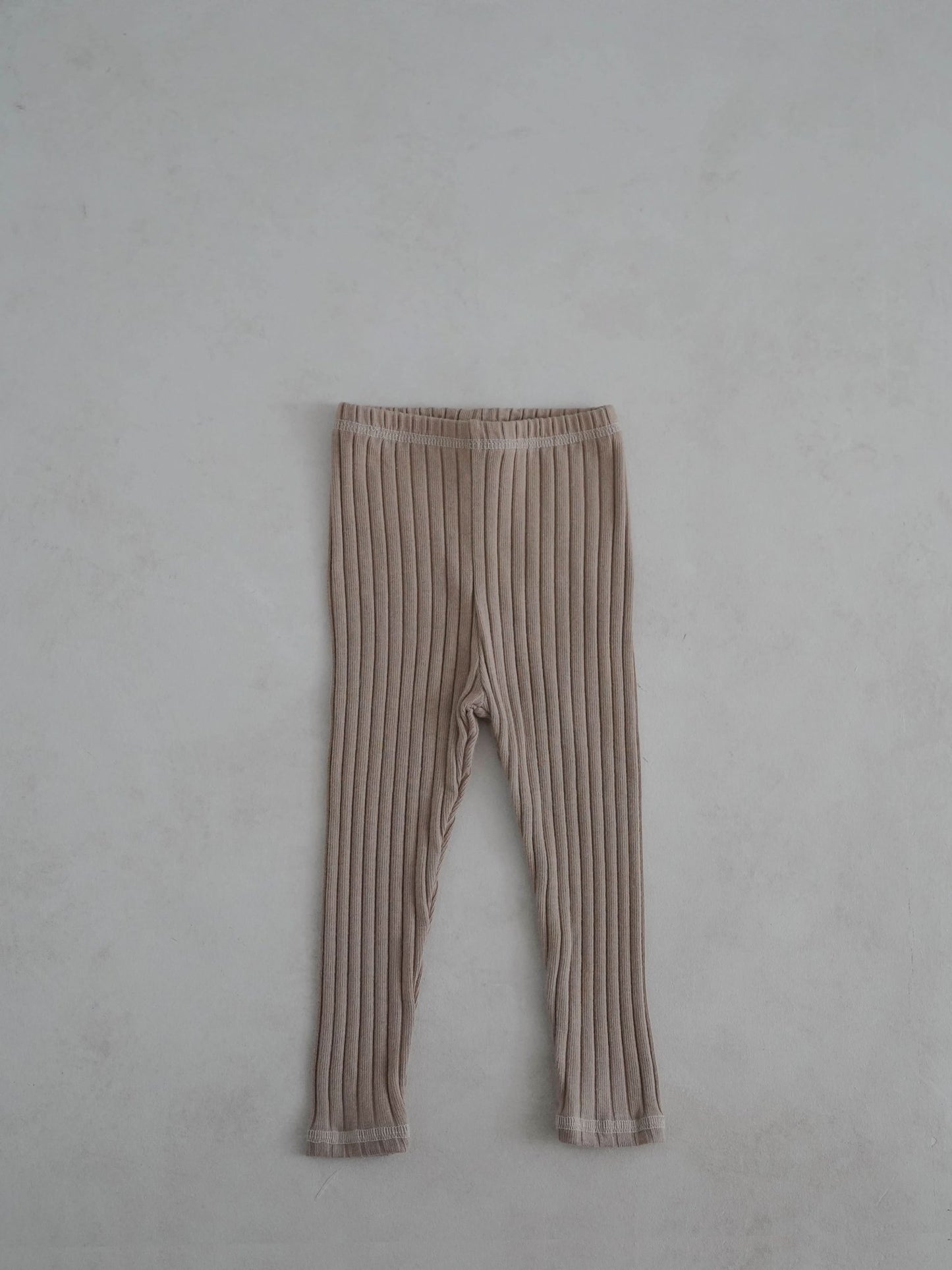 Toddler Stitch Detail Ribbed Top and Pants Set (1 - 6y) - Olive kids outfit