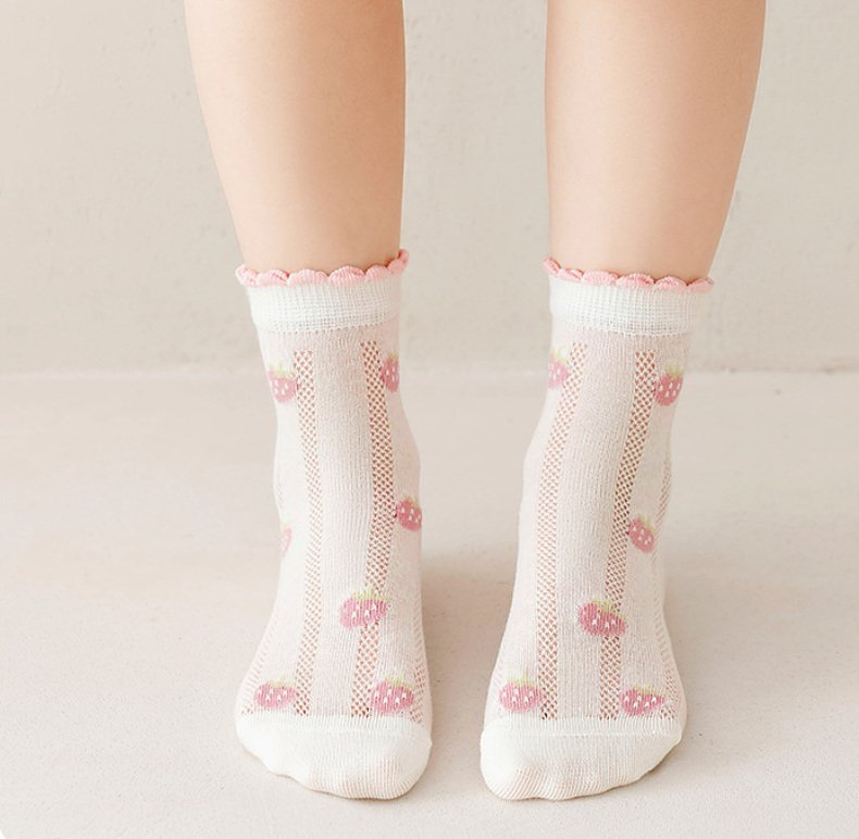 Toddler Strawberry 5PK Socks Set (1 - 8y) kids outfit