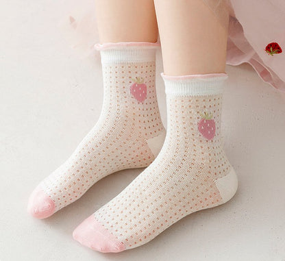 Toddler Strawberry 5PK Socks Set (1 - 8y) kids outfit