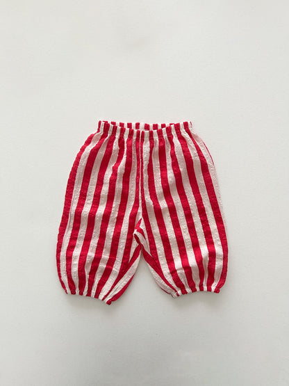 Toddler Stripe Comfy Pants (1 - 6y) - Red kids outfit