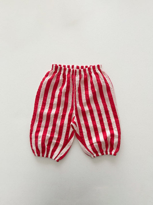 Toddler Stripe Comfy Pants (1 - 6y) - Red kids outfit