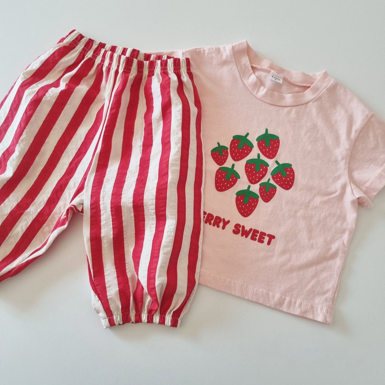 Toddler Stripe Comfy Pants (1 - 6y) - Red kids outfit