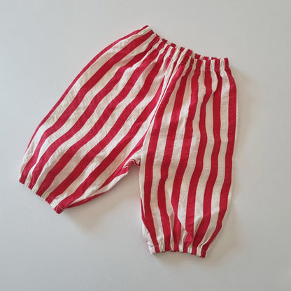 Toddler Stripe Comfy Pants (1 - 6y) - Red kids outfit