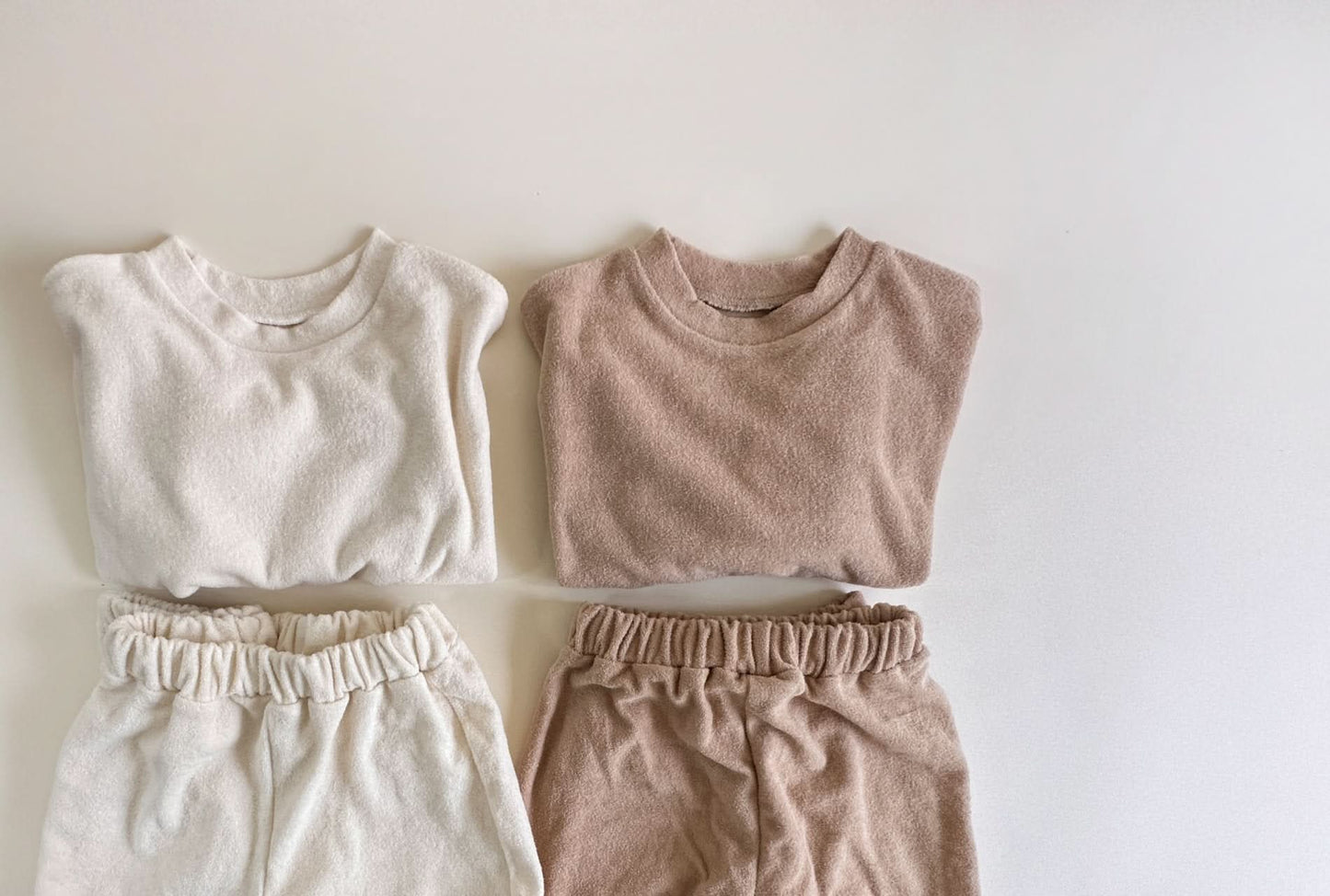 Toddler Terry Cloth Top and Jogger Pants Set (3 - 7y) - 2 Colors kids outfit