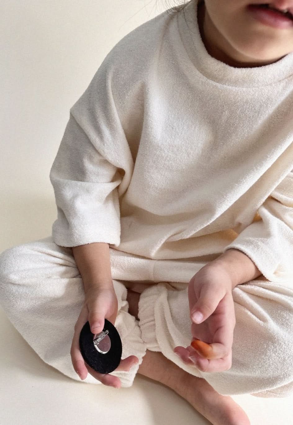 Toddler Terry Cloth Top and Jogger Pants Set (3 - 7y) - 2 Colors kids outfit