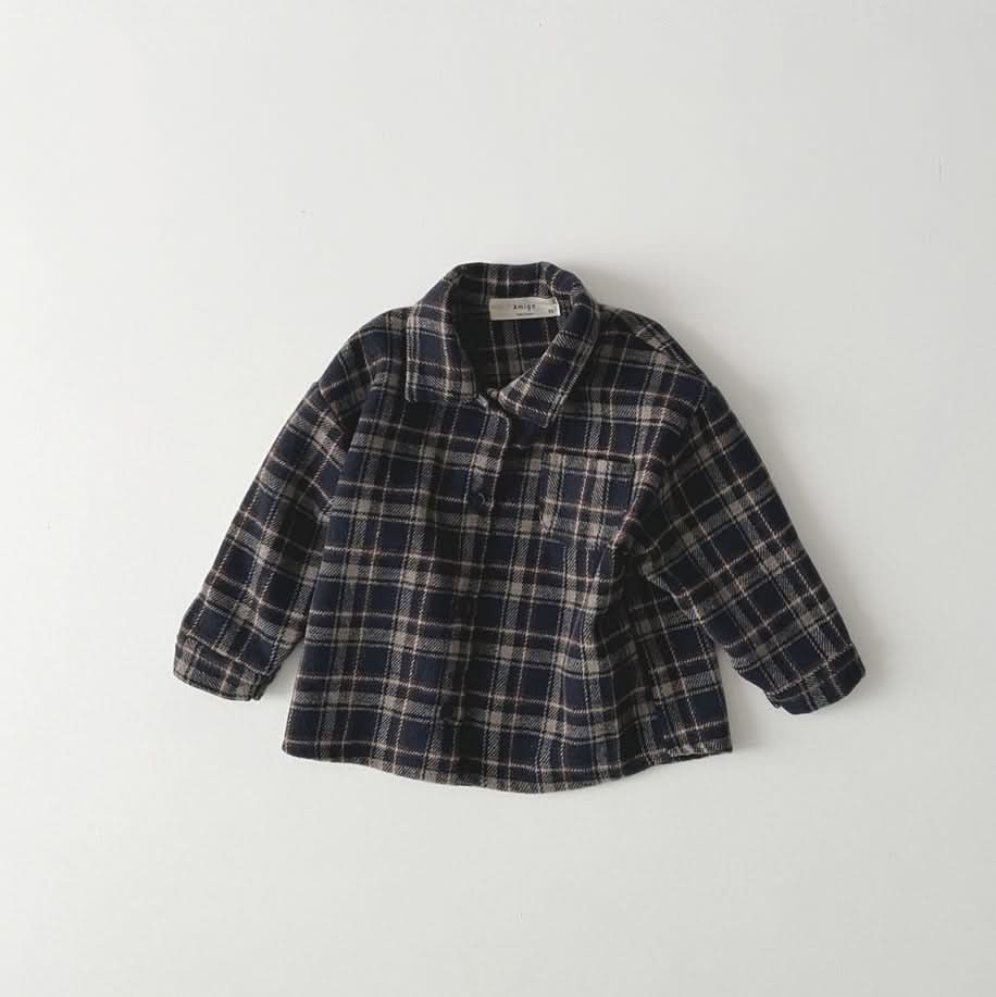 Toddler W24 Brushed Cotton Flannel Shirt (1 - 6y) - 2 Colors kids outfit