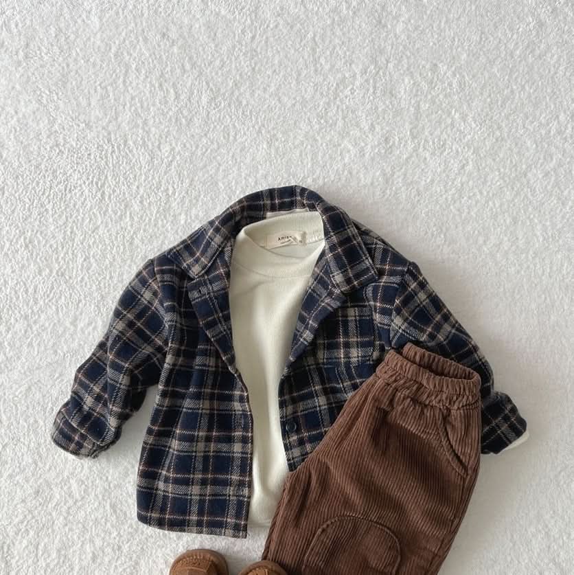 Toddler W24 Brushed Cotton Flannel Shirt (1 - 6y) - 2 Colors kids outfit