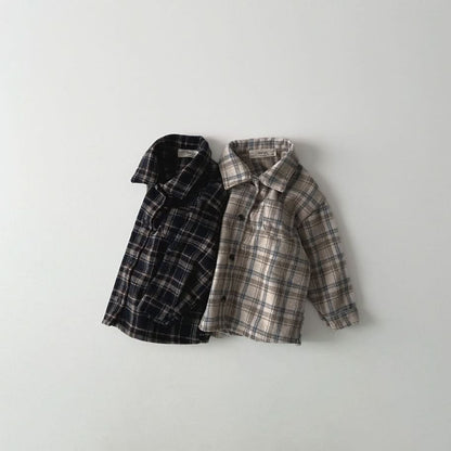 Toddler W24 Brushed Cotton Flannel Shirt (1 - 6y) - 2 Colors kids outfit