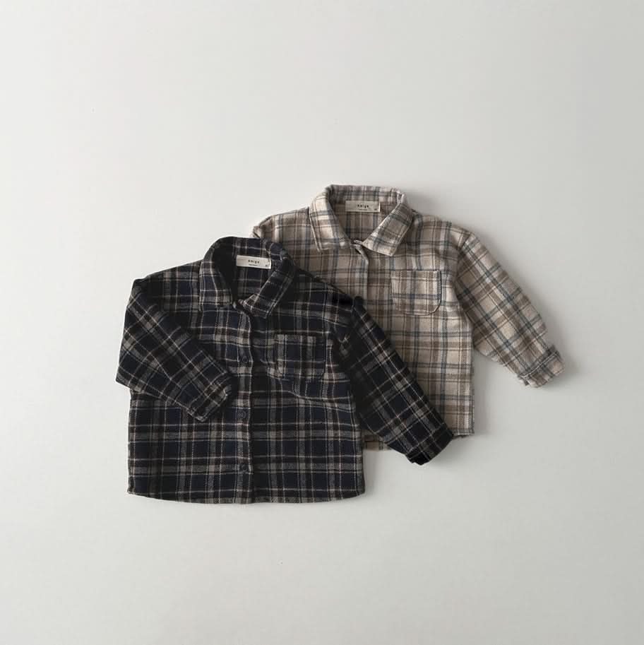 Toddler W24 Brushed Cotton Flannel Shirt (1 - 6y) - 2 Colors kids outfit