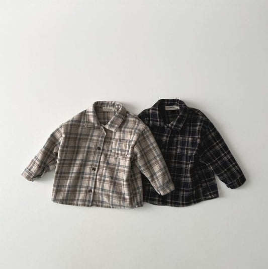 Toddler W24 Brushed Cotton Flannel Shirt (1 - 6y) - 2 Colors kids outfit