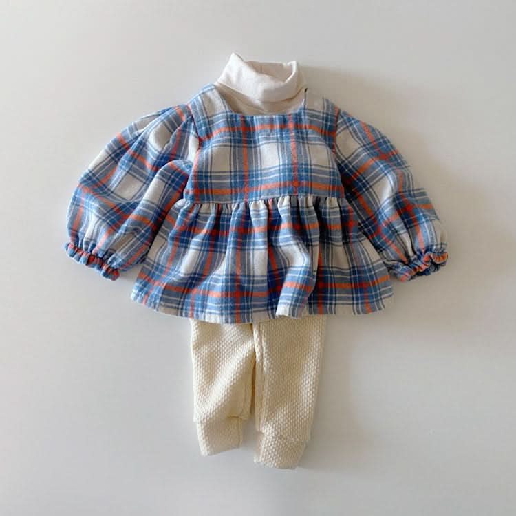 Toddler W24 Plaid Ruffle Blouse (1 - 6y) - 2 Colors kids outfit