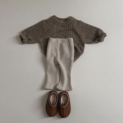 Toddler W24 Ribbed Flare Pants (10m - 4y) - 3 Colors kids outfit