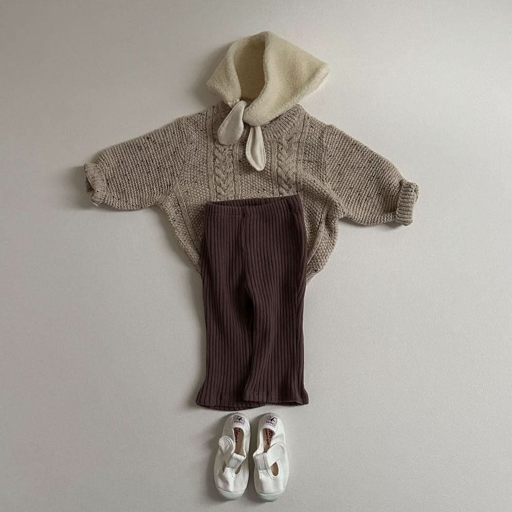 Toddler W24 Ribbed Flare Pants (10m - 4y) - 3 Colors kids outfit
