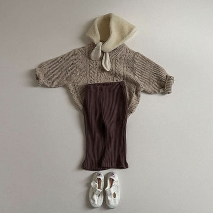 Toddler W24 Ribbed Flare Pants (10m - 4y) - 3 Colors kids outfit