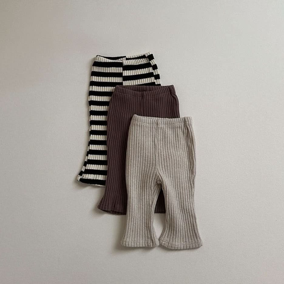 Toddler W24 Ribbed Flare Pants (10m - 4y) - 3 Colors kids outfit