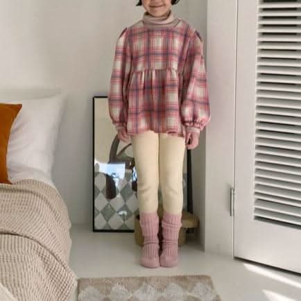 Toddler W24 Textured Knitted Leggings (1 - 6y) - Cream kids outfit