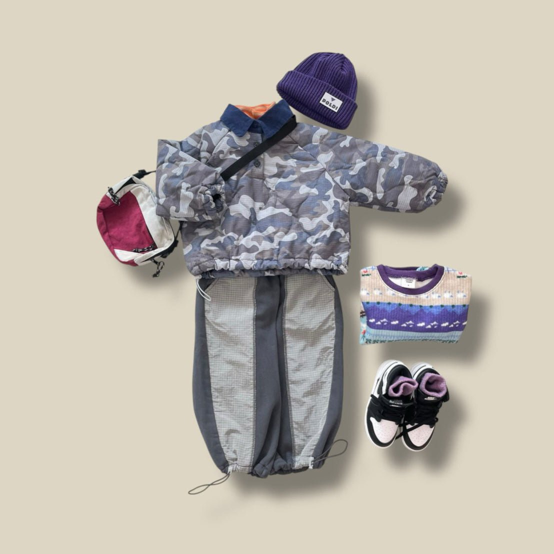 Toddler W25 Adjustable Hem Colorblock Pants (3 - 7y) - 2 Colors kids outfit