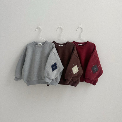 Toddler W25 Argyle Elbow Sweatshirt (2 - 7y) - 3 Colors kids outfit