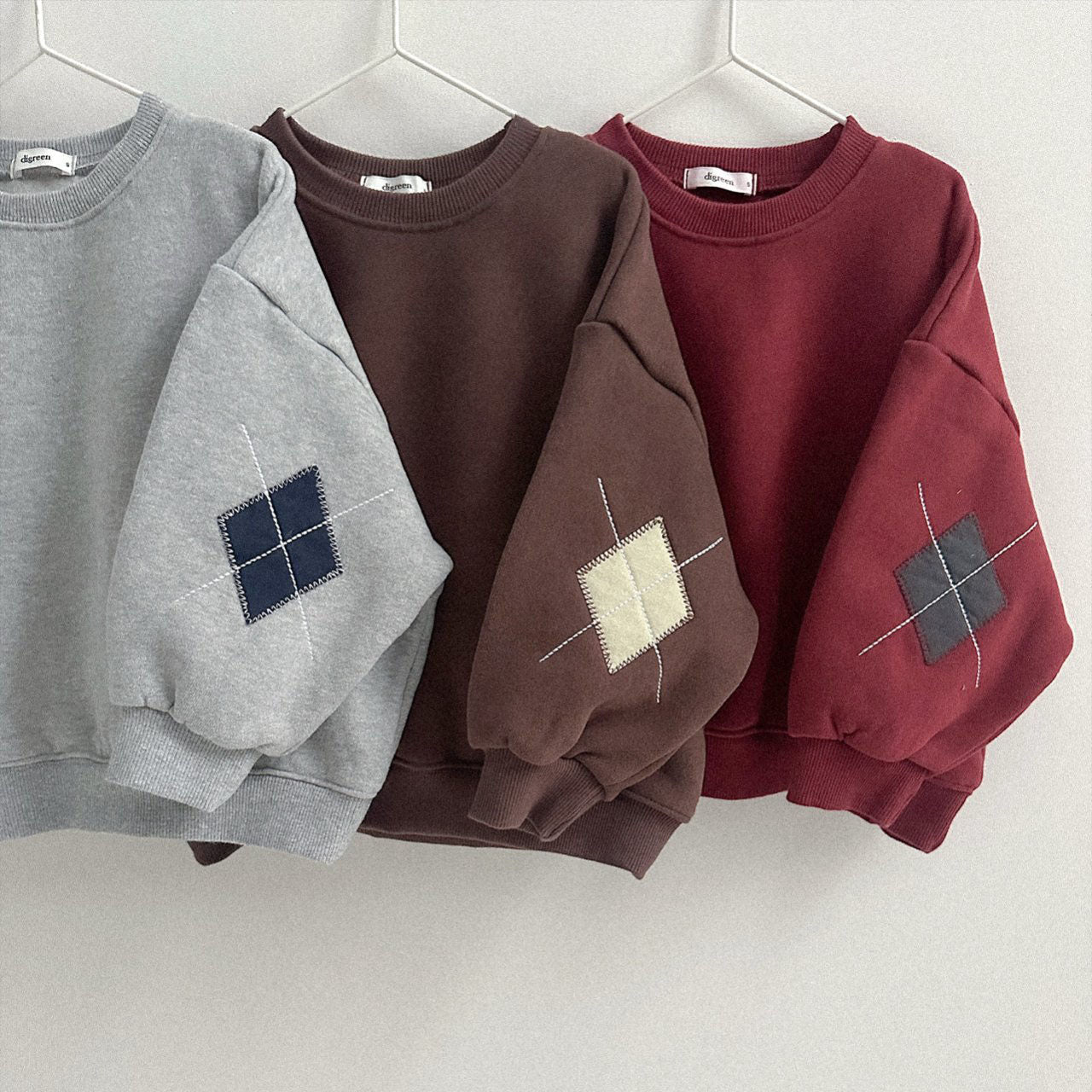 Toddler W25 Argyle Elbow Sweatshirt (2 - 7y) - 3 Colors kids outfit