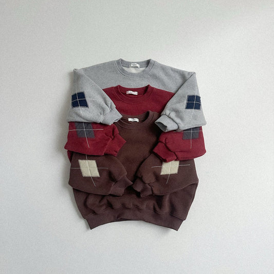 Toddler W25 Argyle Elbow Sweatshirt (2 - 7y) - 3 Colors kids outfit