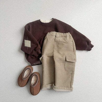 Toddler W25 Argyle Elbow Sweatshirt (2 - 7y) - 3 Colors kids outfit