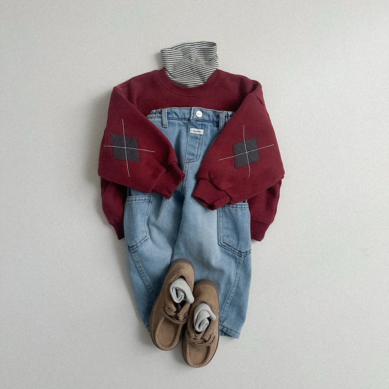 Toddler W25 Argyle Elbow Sweatshirt (2 - 7y) - 3 Colors kids outfit