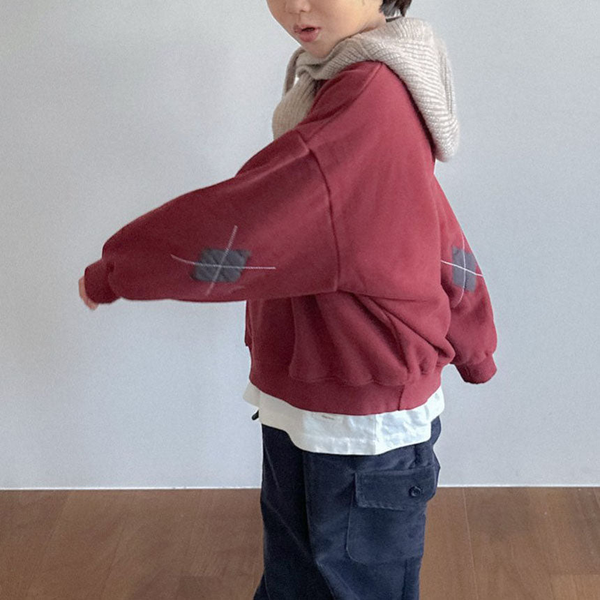 Toddler W25 Argyle Elbow Sweatshirt (2 - 7y) - 3 Colors kids outfit