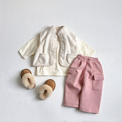 Toddler W25 Basic Long Sleeve Top (1 - 6y) - 3 Colors kids outfit