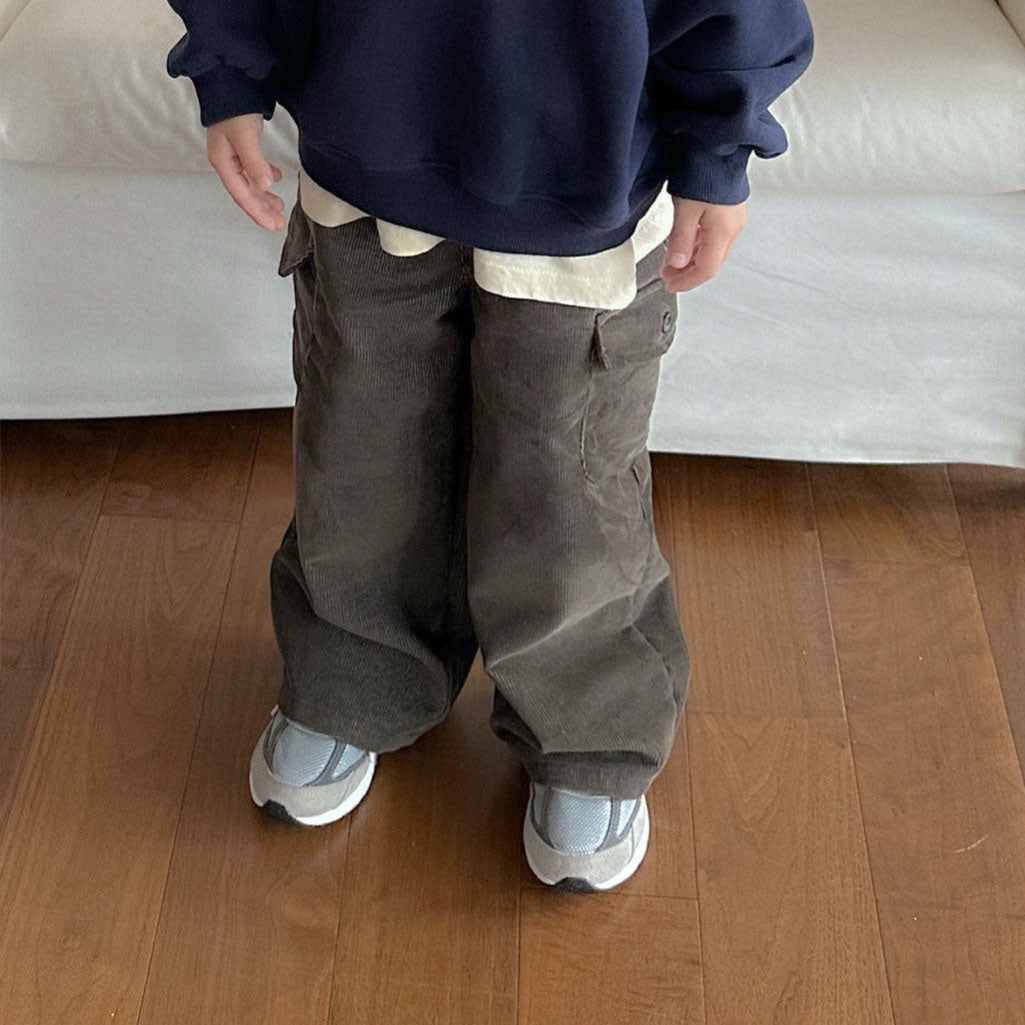 Toddler W25 Corduroy Cargo Pants (2 - 7y) - 2 Colors kids outfit