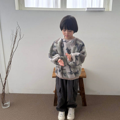 Toddler W25 Corduroy Warm Cargo Jogger Pants (3 - 10y) - Charcoal kids outfit
