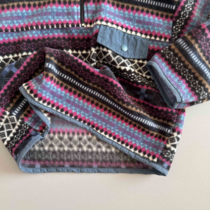 Toddler W25 Fair Isle Fleece Half Zip Mock Neck Top (3 - 10y) - 2 Colors kids outfit