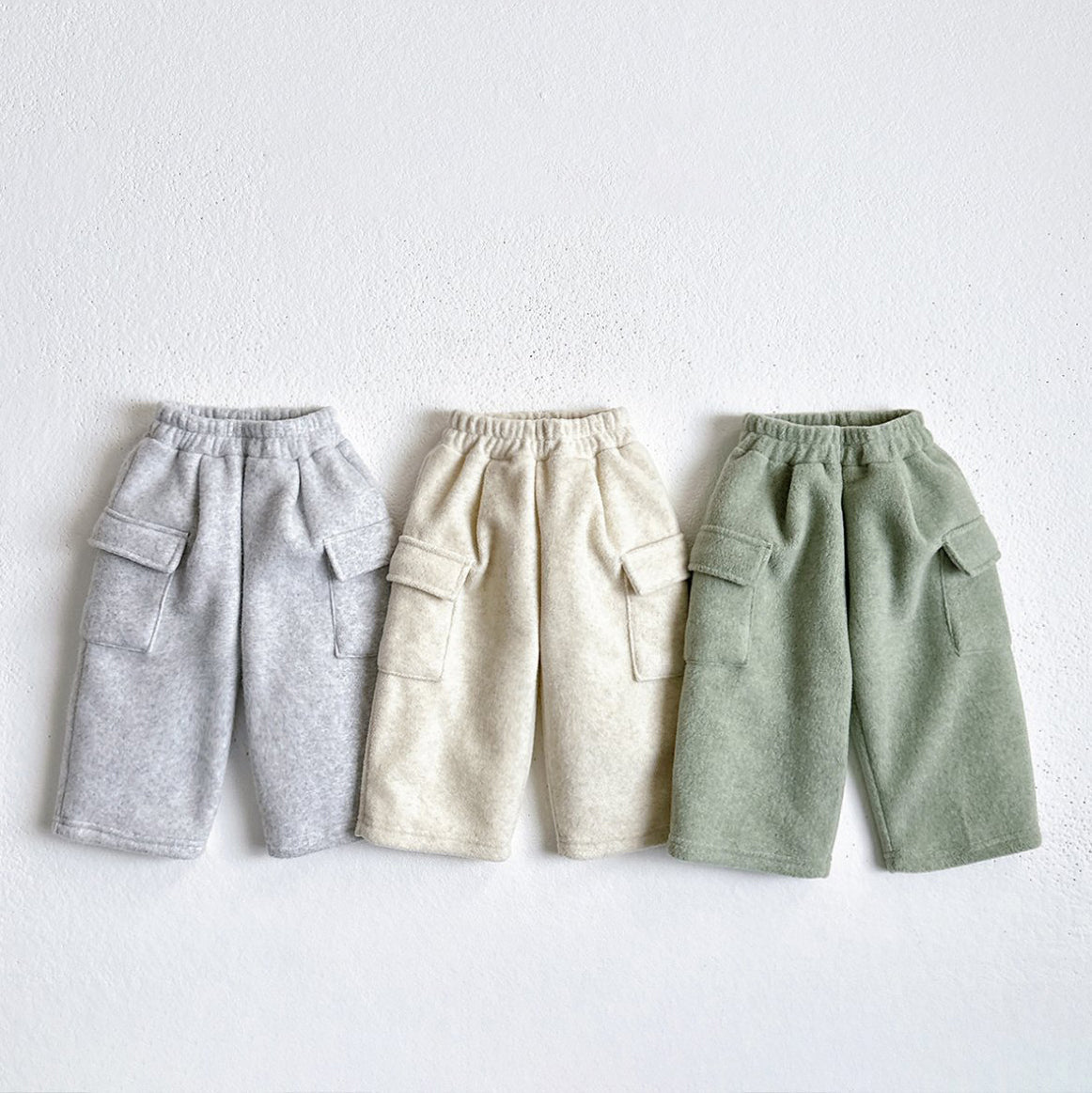 Toddler W25 Fleece Cargo Wide Pants (1 - 6y) - 3 Colors kids outfit