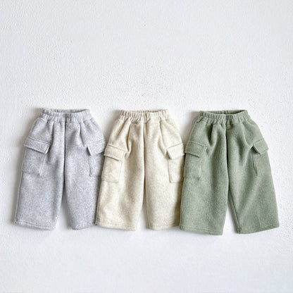 Toddler W25 Fleece Cargo Wide Pants (1 - 6y) - 3 Colors kids outfit